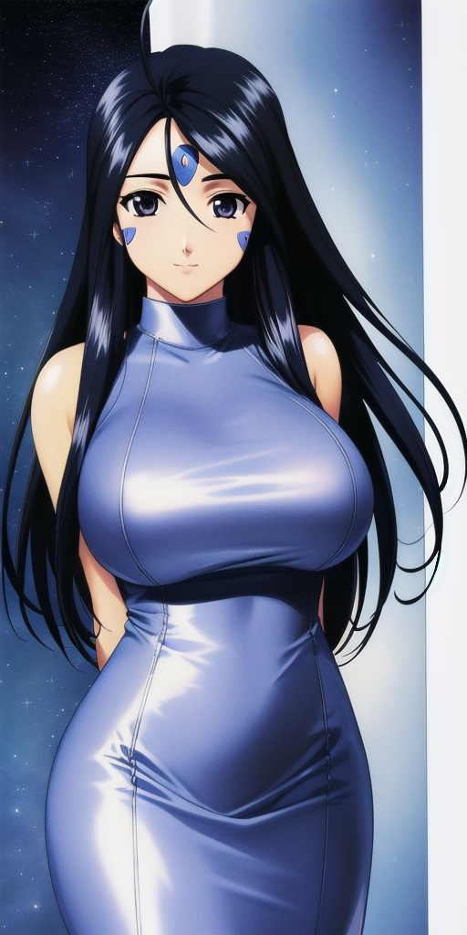 13321-3063716519-_lora_SkuldV3_0.7_ skuld_(aa_megami-sama), huge_breasts, standing, solo, arms_behind_back, starry_sky, blue_facial_mark_forehead.png